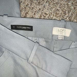 LOFT modern skinny ankle gray pants